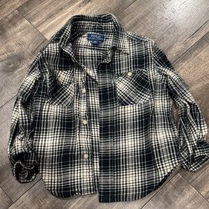 Polo by Ralph Lauren Kids Checkered Shirt in Black and cream size 3T